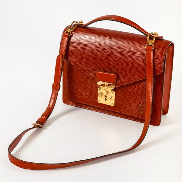 Louis Vuitton Monceau 28 Brown Epi Leather Convertible Satchel - Picture 6 of 12
